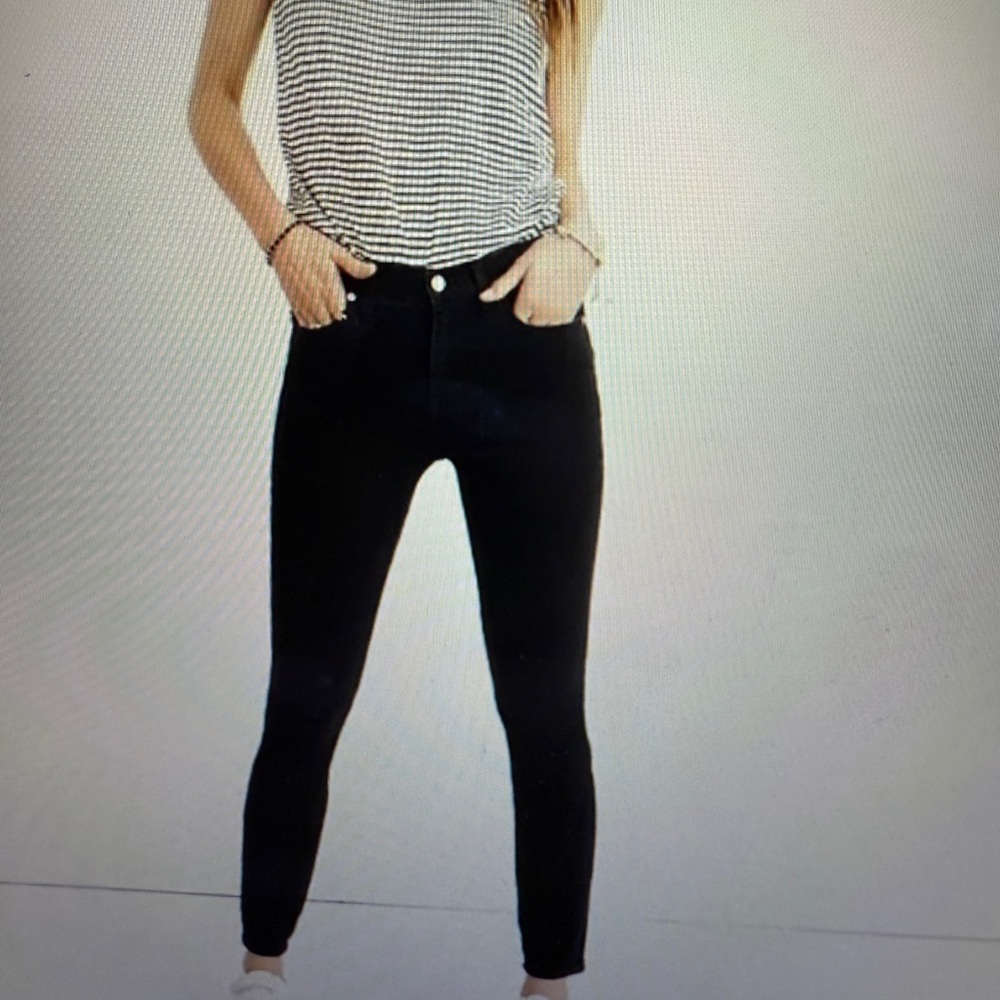 Madewell 9 High Rise True Black Skinny Jeans